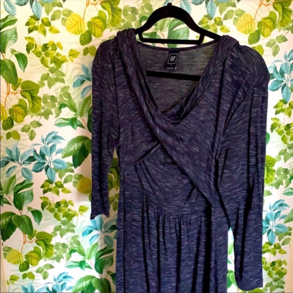 Gap maternity navy heather wrap dress